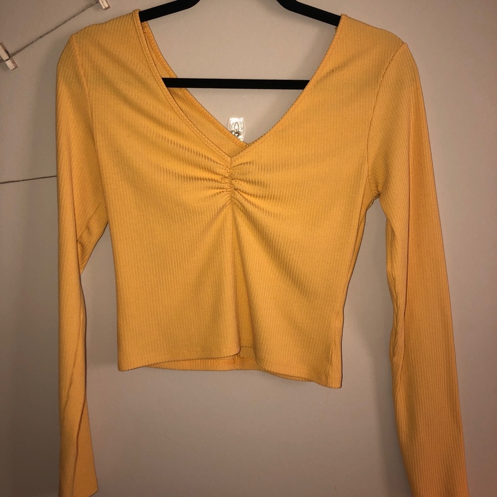 Pacsun Gold-Yellow crop top